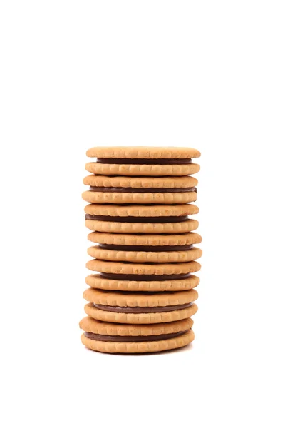 Gros plan pile de cookies remplis — Photo