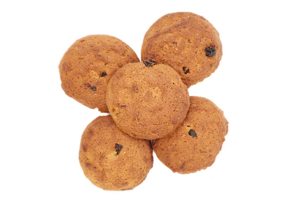 Five otmeal cookies — Stock Photo, Image