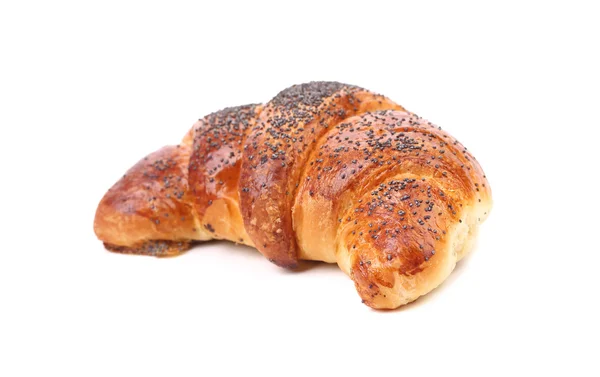 Croissant apetitoso com papoula . — Fotografia de Stock