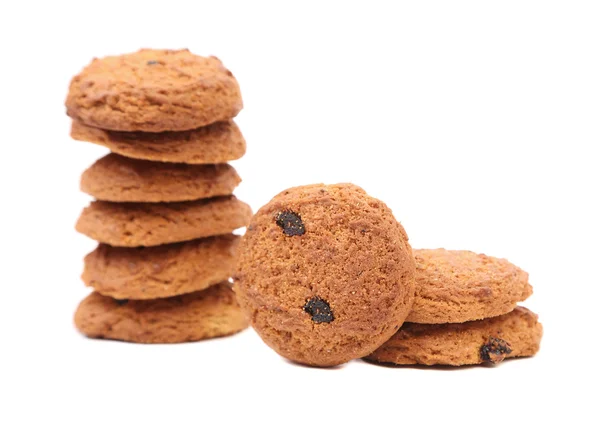 Stake oatmeal cookies with raisins — Stock Photo, Image