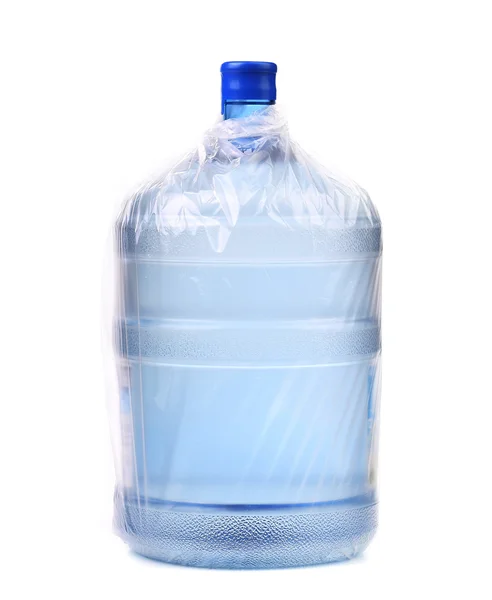 Bottle for cooler in plastic packet. — Stock Photo, Image