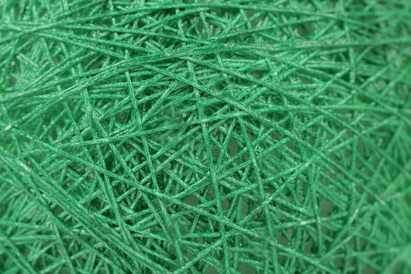 Background of randomly arranged fibers green. — Stock Photo, Image