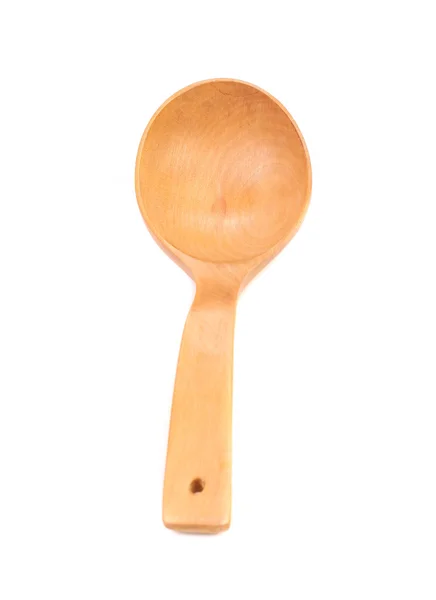 Wooden spoon on white background. — Stock Photo, Image