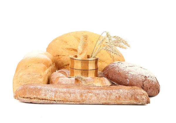 Weiß- und Braunbrot — Stockfoto