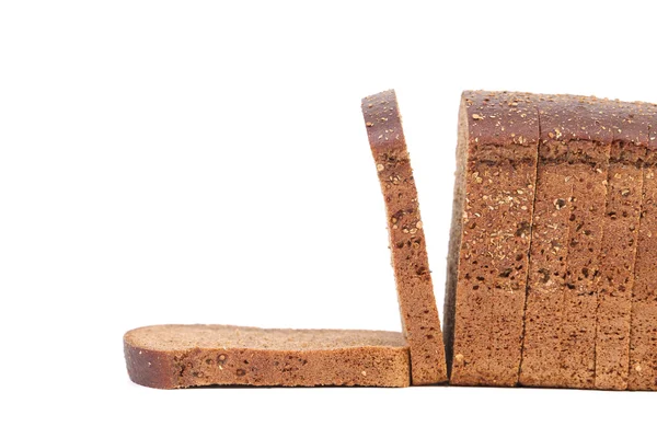 Pan de centeno sobre fondo blanco. — Foto de Stock