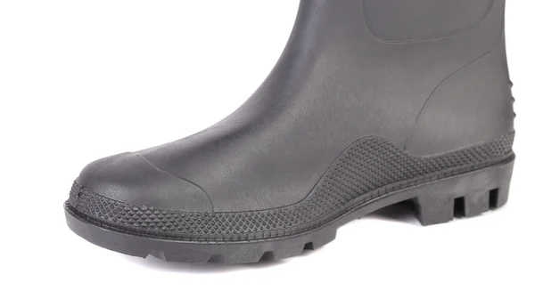 Closeup gumy boot černé barvy. — Stock fotografie