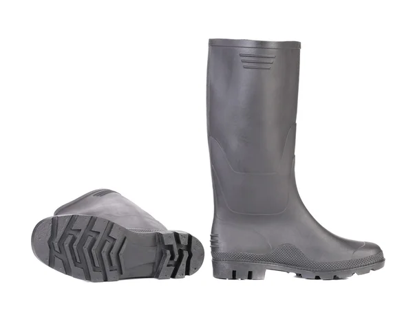 High rubber boots black color. — Stock Photo, Image