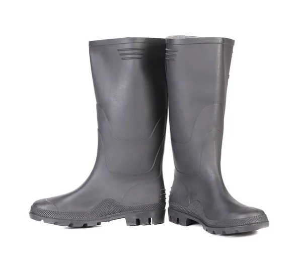 High rubber boots black color. — Stock Photo, Image