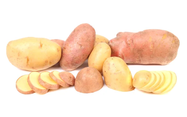 Farklı patates ve splited yumru. — Stok fotoğraf