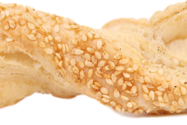 Close up of cheese sticks with seeds. — Stock Photo, Image