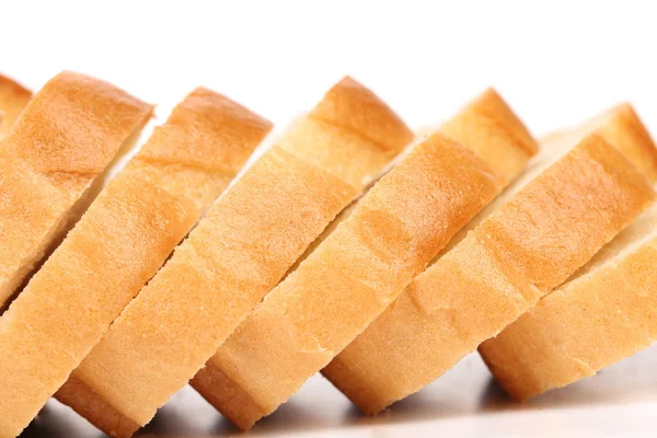 Крупный план белого нарезанного хлеба . — стоковое фото