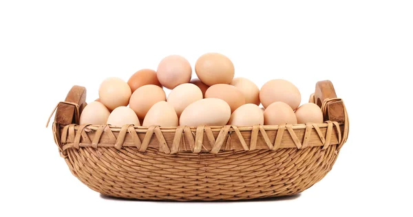 Eggs in basket — Stock Photo, Image