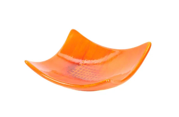 Orange empty plate. — Stock Photo, Image