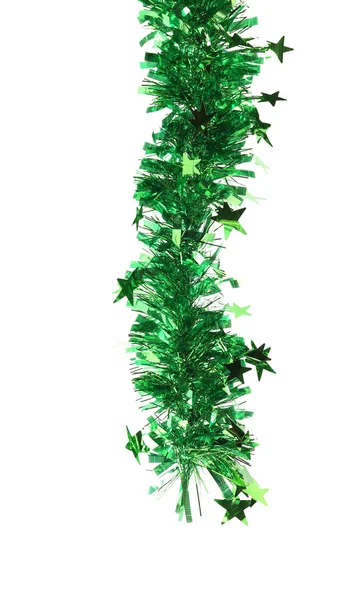 Tinsel verde de Navidad con estrellas . — Foto de Stock