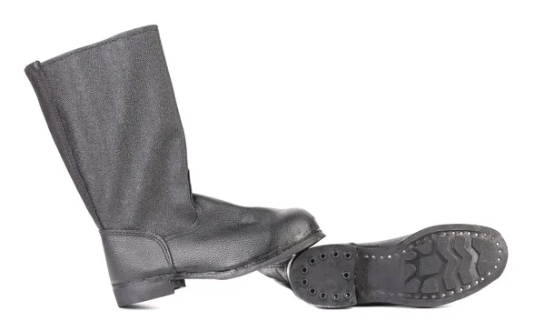 Hög svart färg kersey boot. — Stockfoto