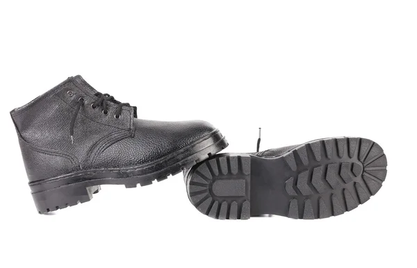 Černé Pánské boty. — Stock fotografie
