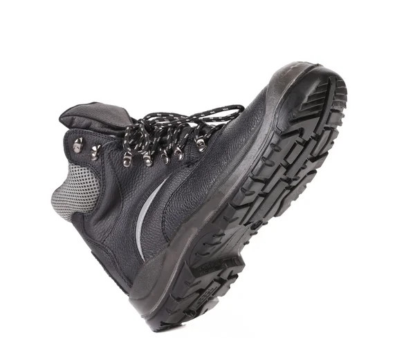Svart man's boot med grå bar. — Stockfoto