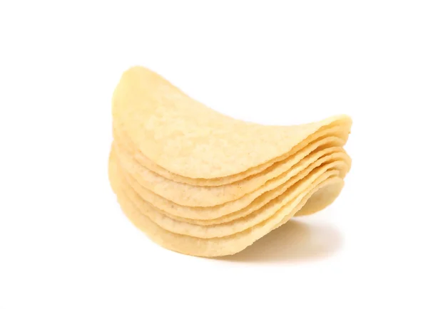 Closeup of potato chips stack. — Stock Photo, Image