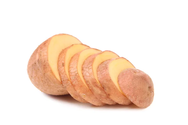 Primo piano di patate fresche tritate . — Foto Stock