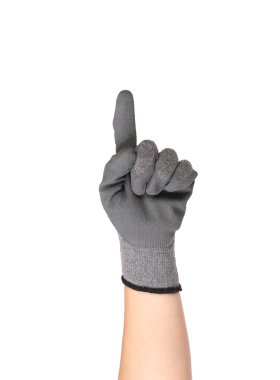 el bir lastik eldiven içinde gösterir..