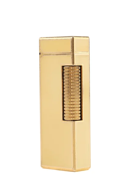 Elegant golden gas lighter. — Stock Photo, Image