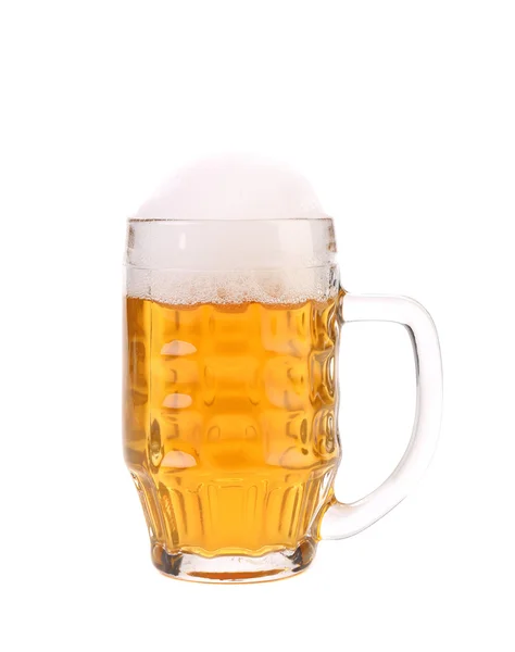 Big mug of golden beer. — Stock Photo, Image