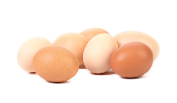 Brown and white eggs. — Stock Photo, Image