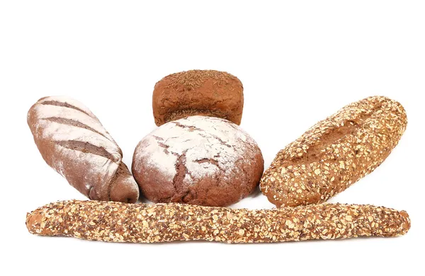 Diversi tipi di pane marrone . — Foto Stock