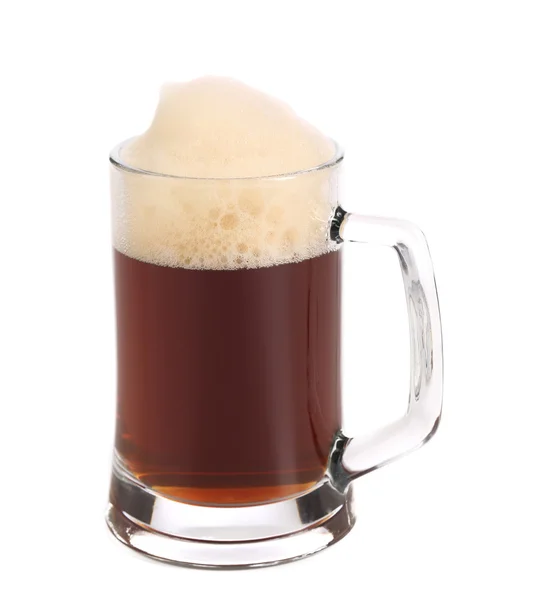 Cold dark beer in glass. — Stock Photo, Image