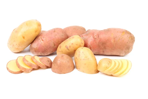 Red and white potatoes. — Stock Photo, Image