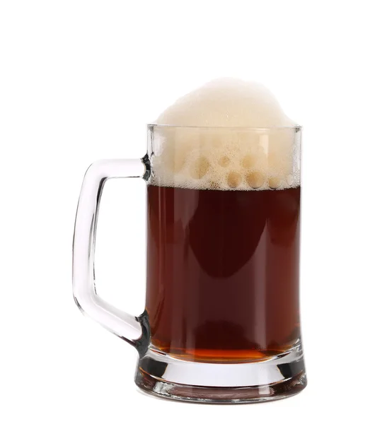 Cold dark beer in glass. — Stock Photo, Image