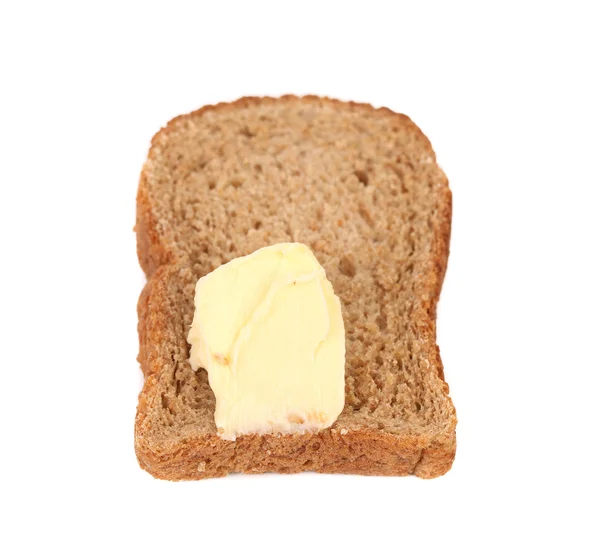 Slice of bread with butter — Stock Photo, Image