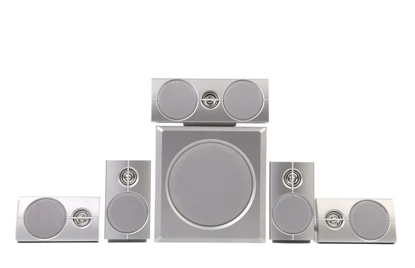 Set of gray sound speakers. — Stock Photo, Image