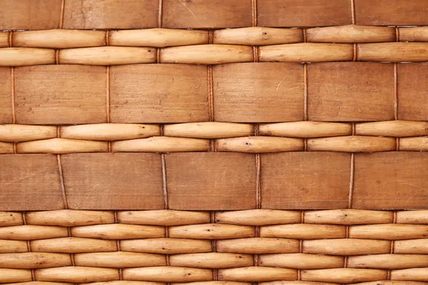 Closeup of yellow wicker basket. — Stock Photo, Image