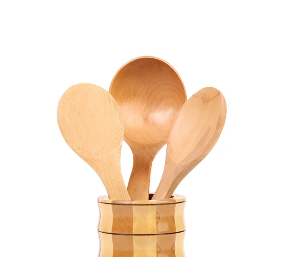 Wooden spoons in a jar. — Stock Photo, Image