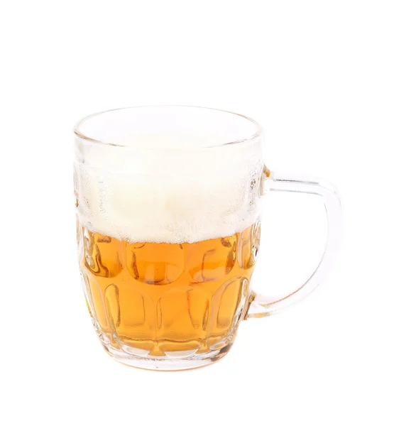 Ein halbes Glas leichtes Bier — Stockfoto