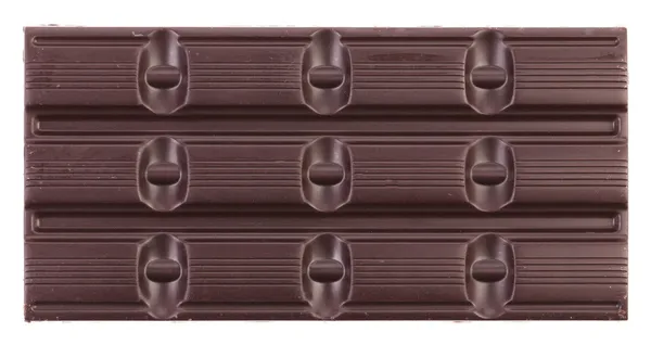 Close up de barras de chocolate escuro . — Fotografia de Stock