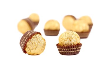 Altın çikolatalı bonbon demet.