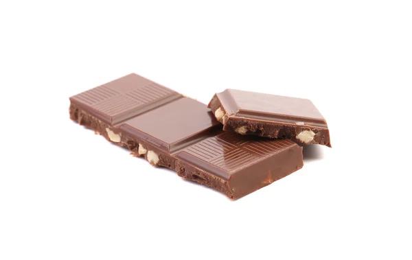 Four pieces of chocolate. — Stock Photo, Image