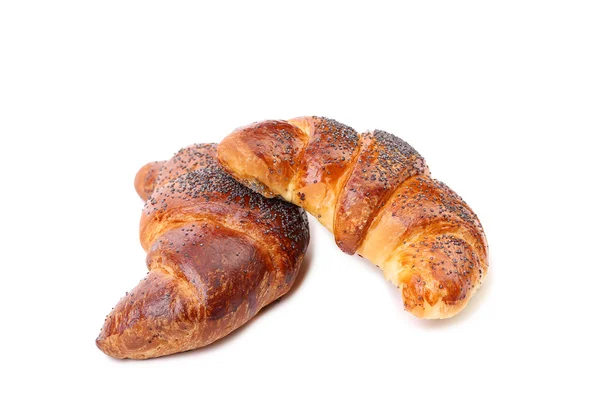 Appetizing croissants with poppy. — Stock Photo, Image