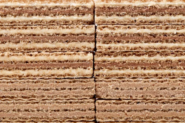 Primo piano di stack delizioso wafer . — Foto Stock