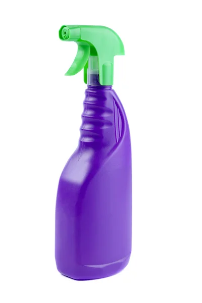 Blue plastic spray bottle — Stock Photo, Image