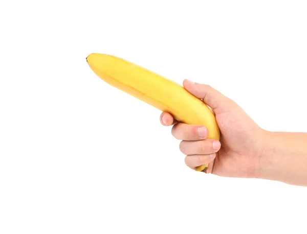 Hand håller banan — Stockfoto