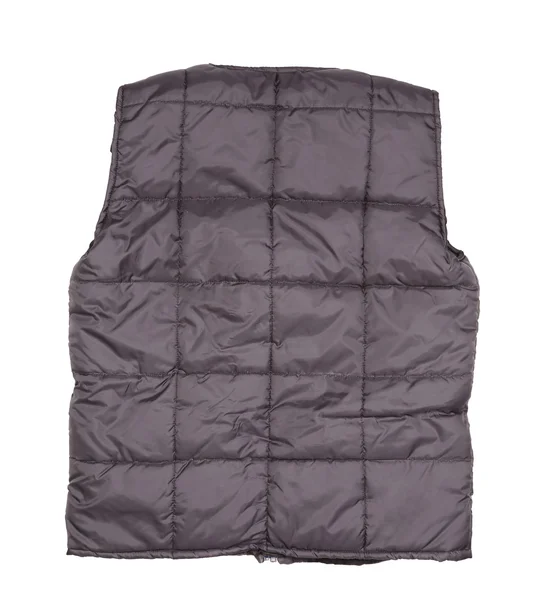 Gray working winter vest. Back view — Stock Photo, Image