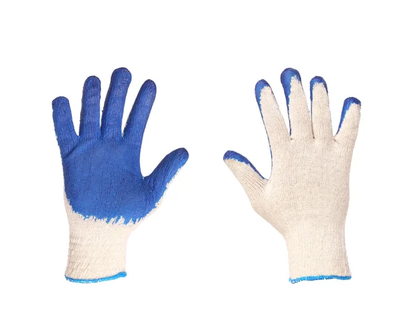 Резиновые защитные голубые перчатки — стоковое фото