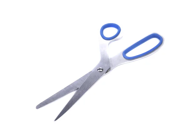 Pair of scissors white and blue — Stock Photo, Image