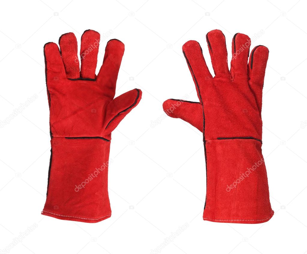 Red protective gloves
