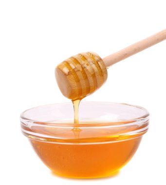 Tahta bir dereden damlayan bal.