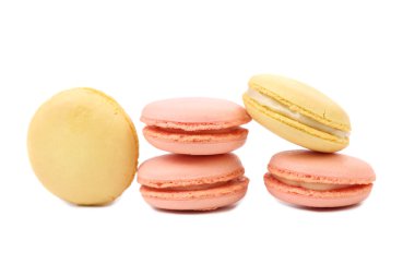 çeşitli macaron Pastalar.