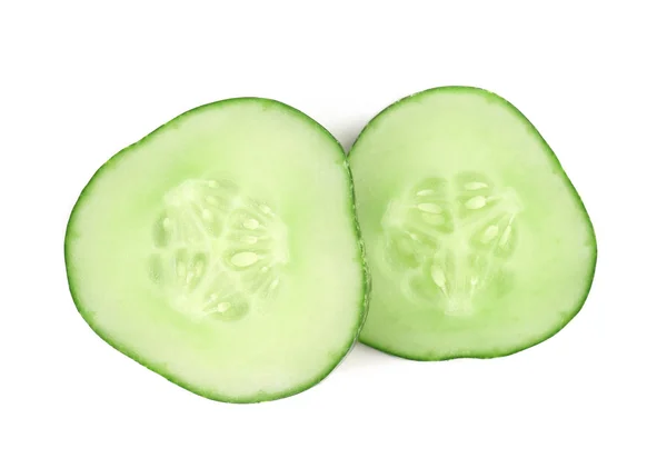 Two slices of fresh cucumber. — Stock Photo, Image